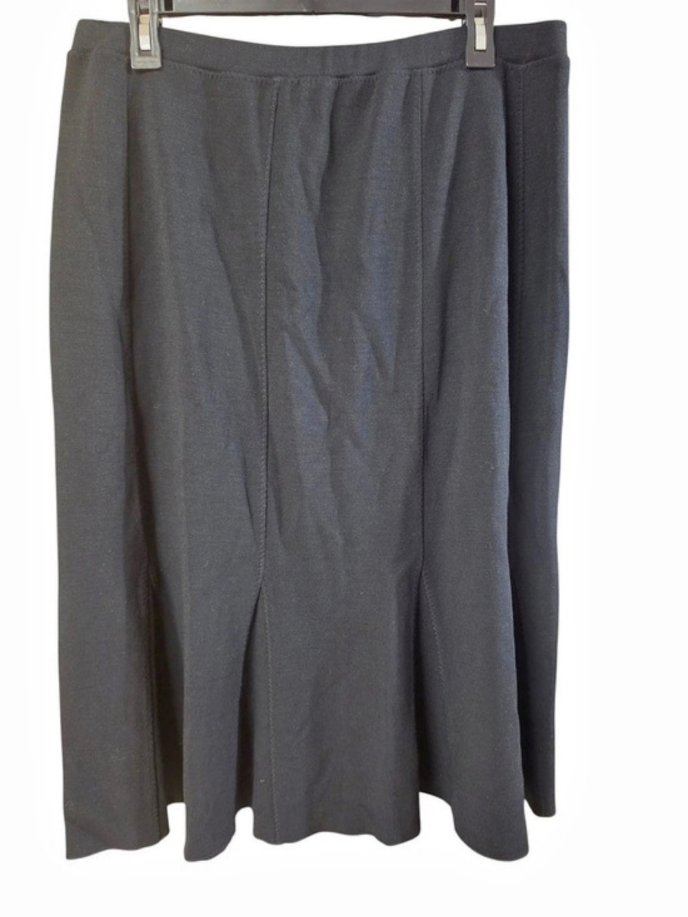 NWT Eileen Fisher Women's Midi Skirt Midi Skirt in Black PL